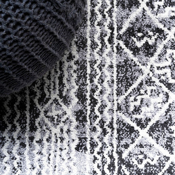 Iften Moroccan Geometric Distressed Area Rug